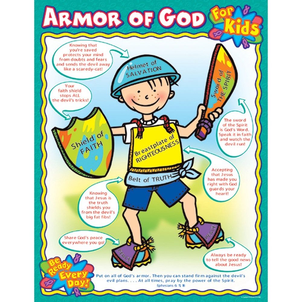 Armor of God for Kids Chart Poster