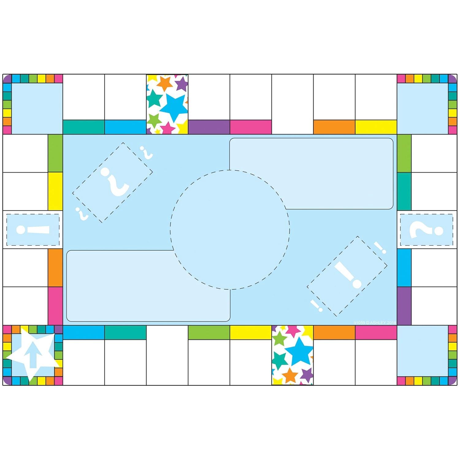Smart Poly™ Chart, Game Board Squares, Polypropylene (PP), 13&quot; x 19&quot;