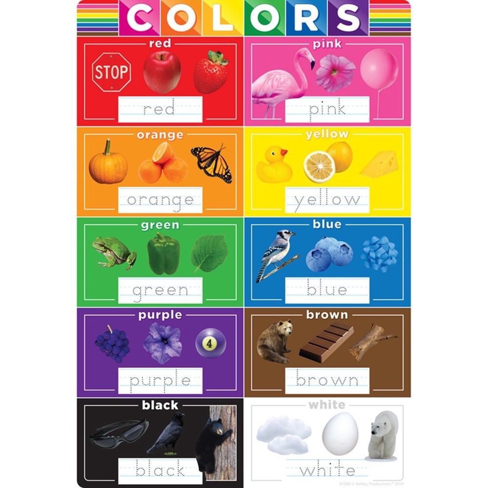 Smart Poly Chart Colors, 13&quot; x 19&quot;