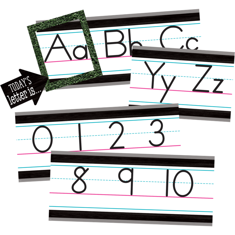 Modern Farmhouse Alphabet Line Bulletin Board Set