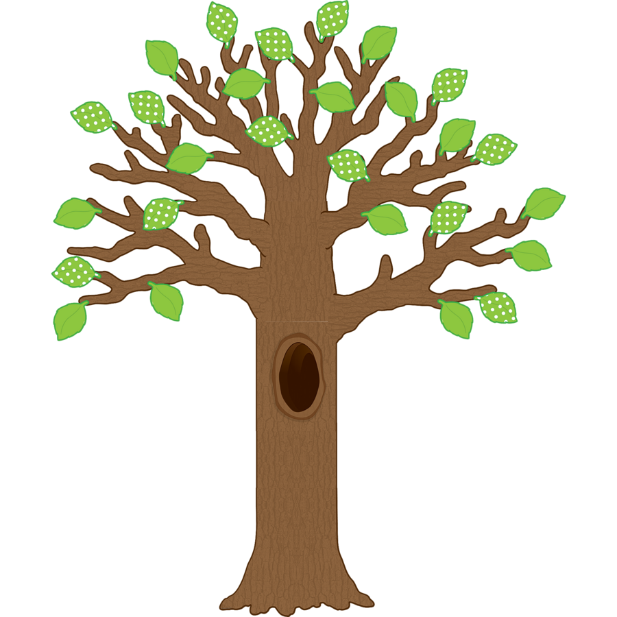 Big Tree with Polka Dot Leaves Bulletin Board Set