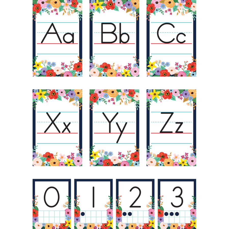 Wildflowers Alphabet Bulletin Board Set
