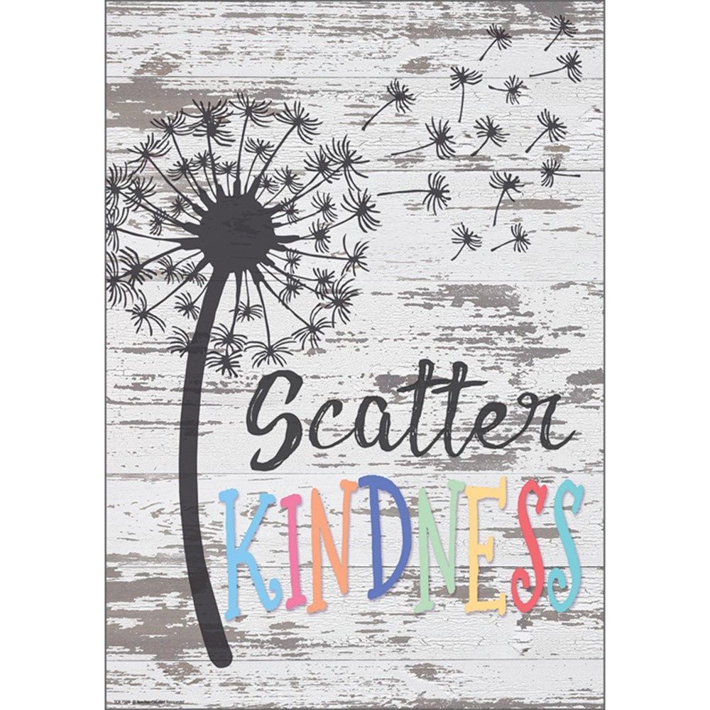 Scatter Kindness Positive Poster, 13-3/8&quot; x 19&quot;