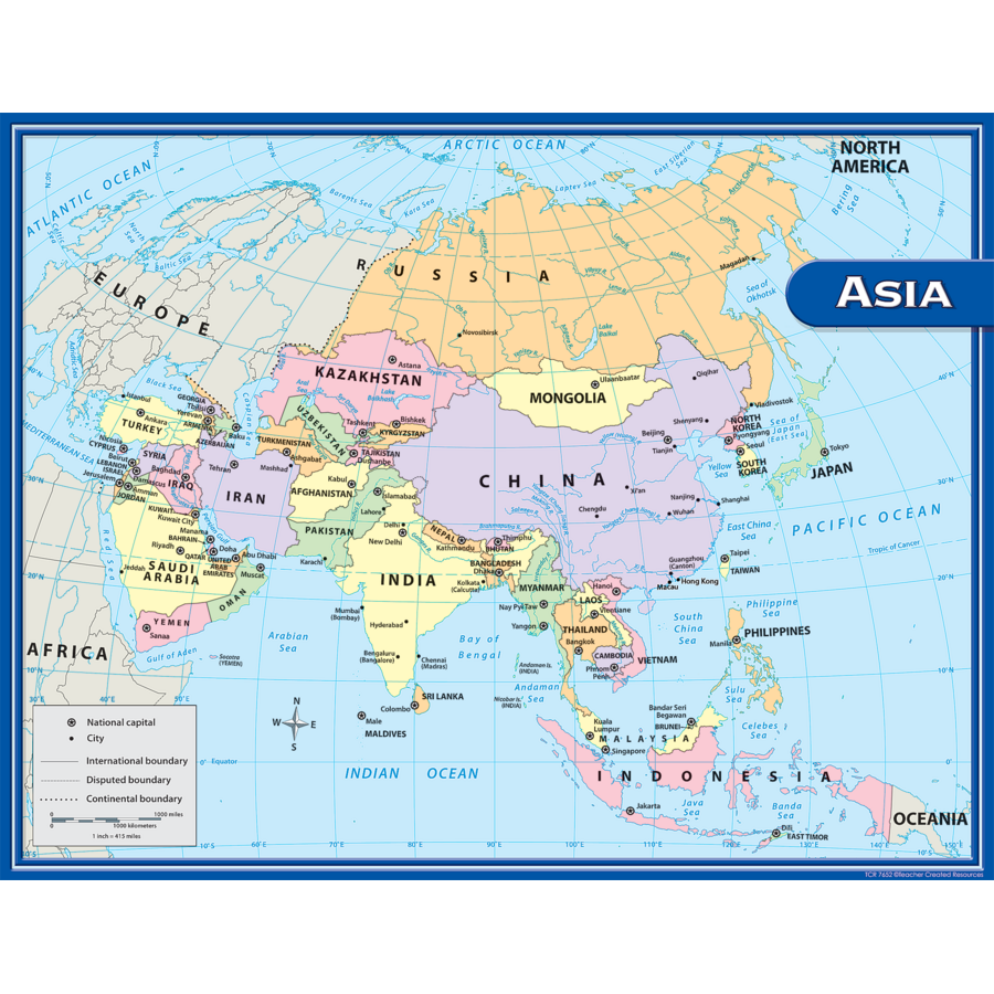 Asia Map Chart