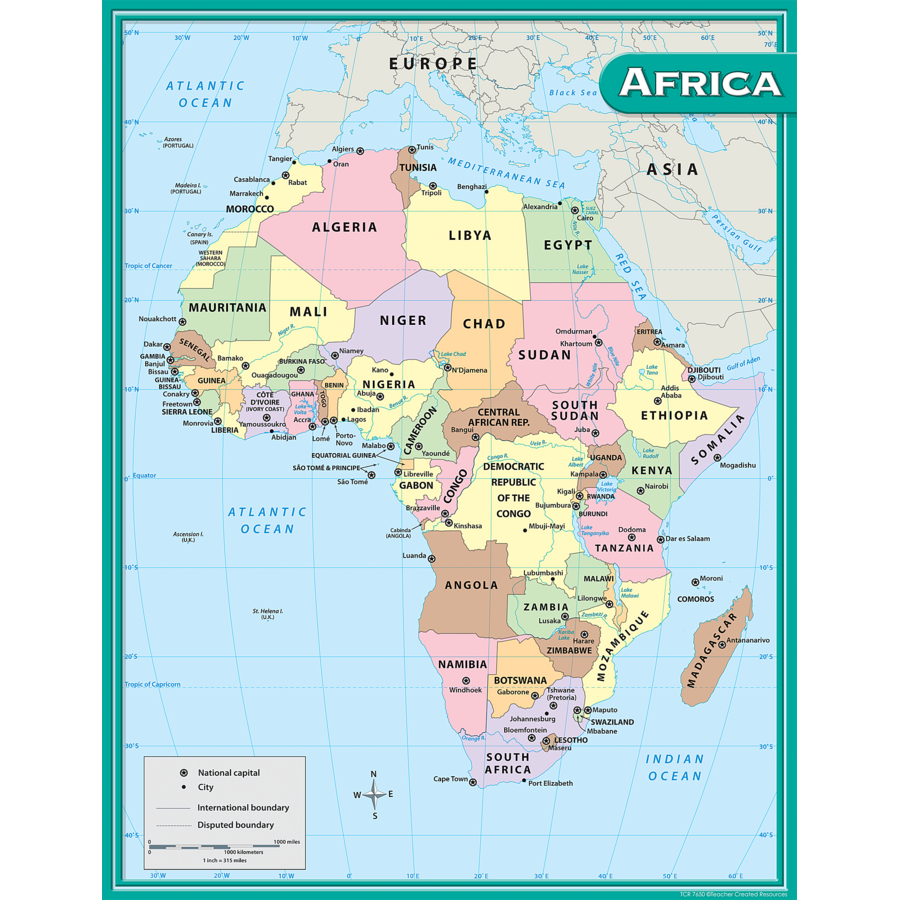 Africa Map Chart