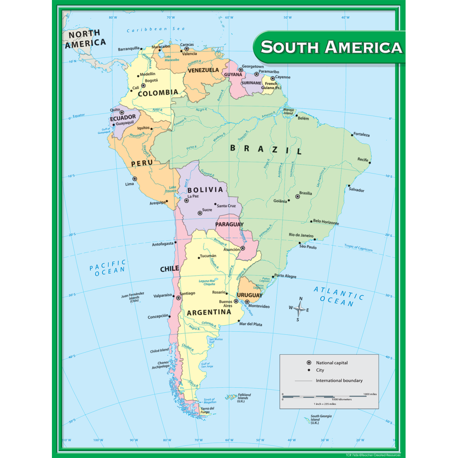 South America Map Chart