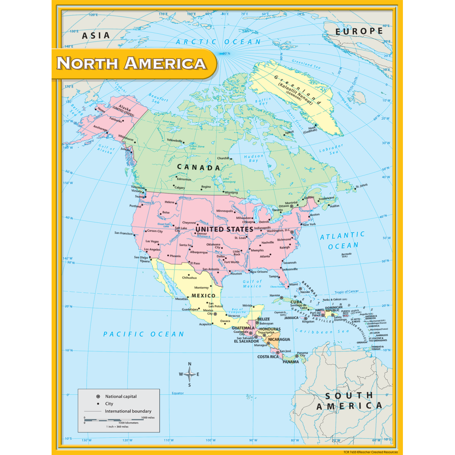 North America Map Chart