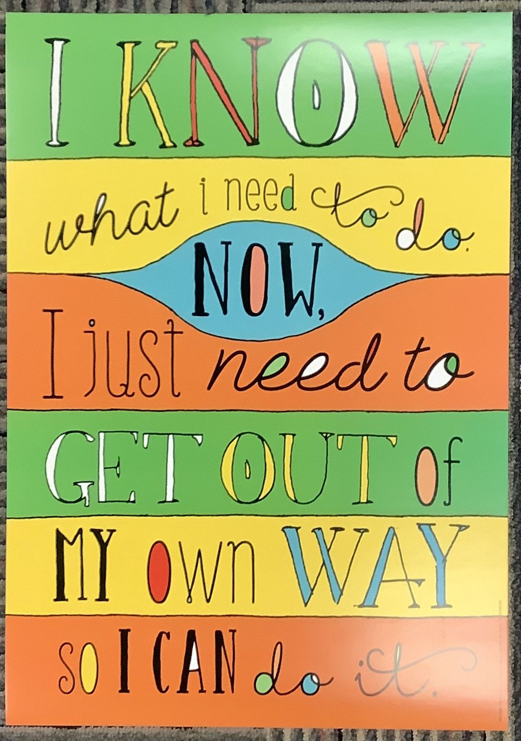 I Know What I Need To Do ... Poster