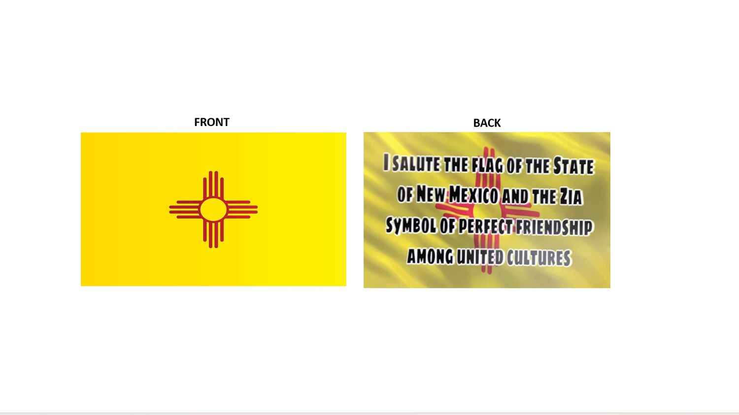 28&quot;x18&quot; New Mexico Flag &amp; Pledge Poster