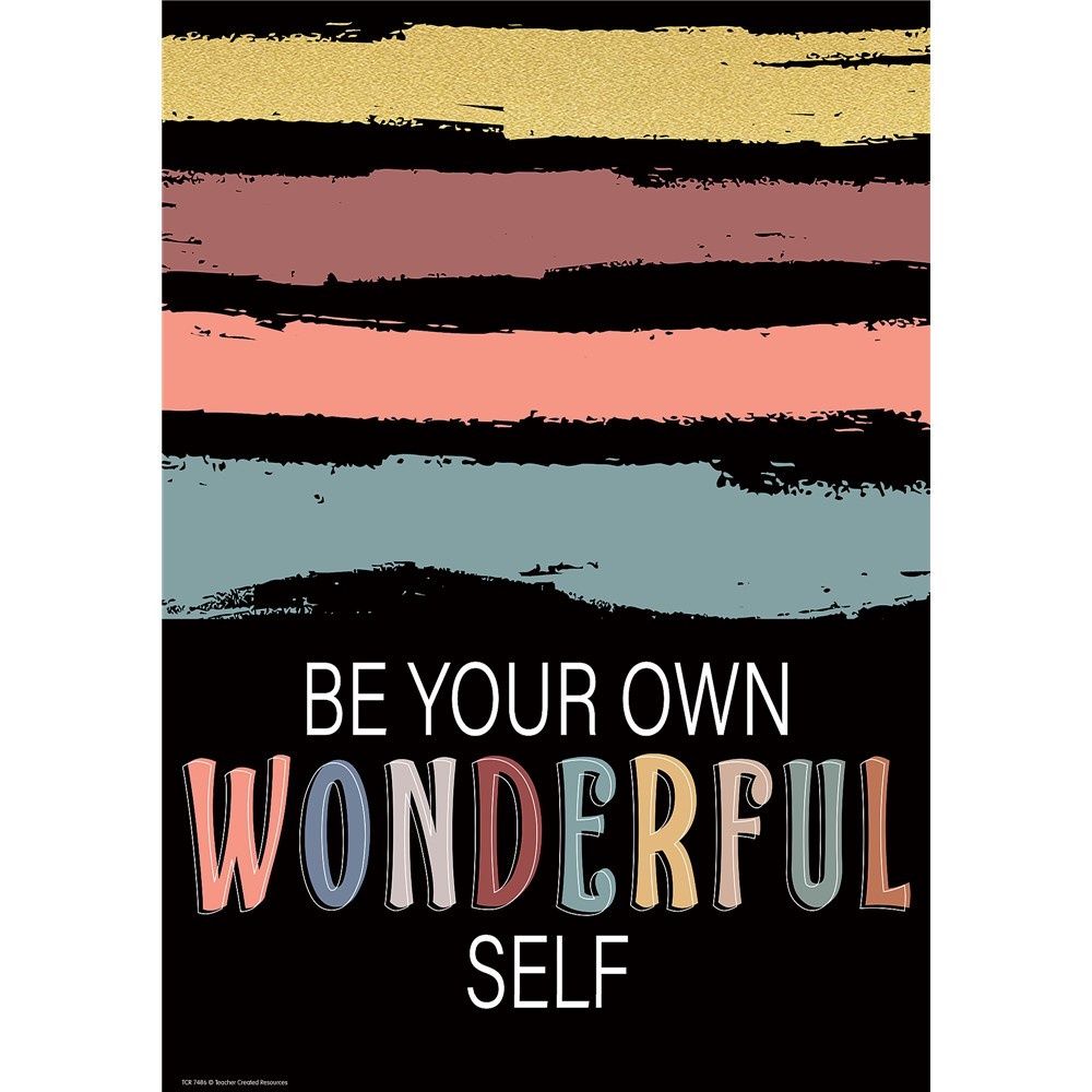 Be Your Own Wonderful Self Positive Poster