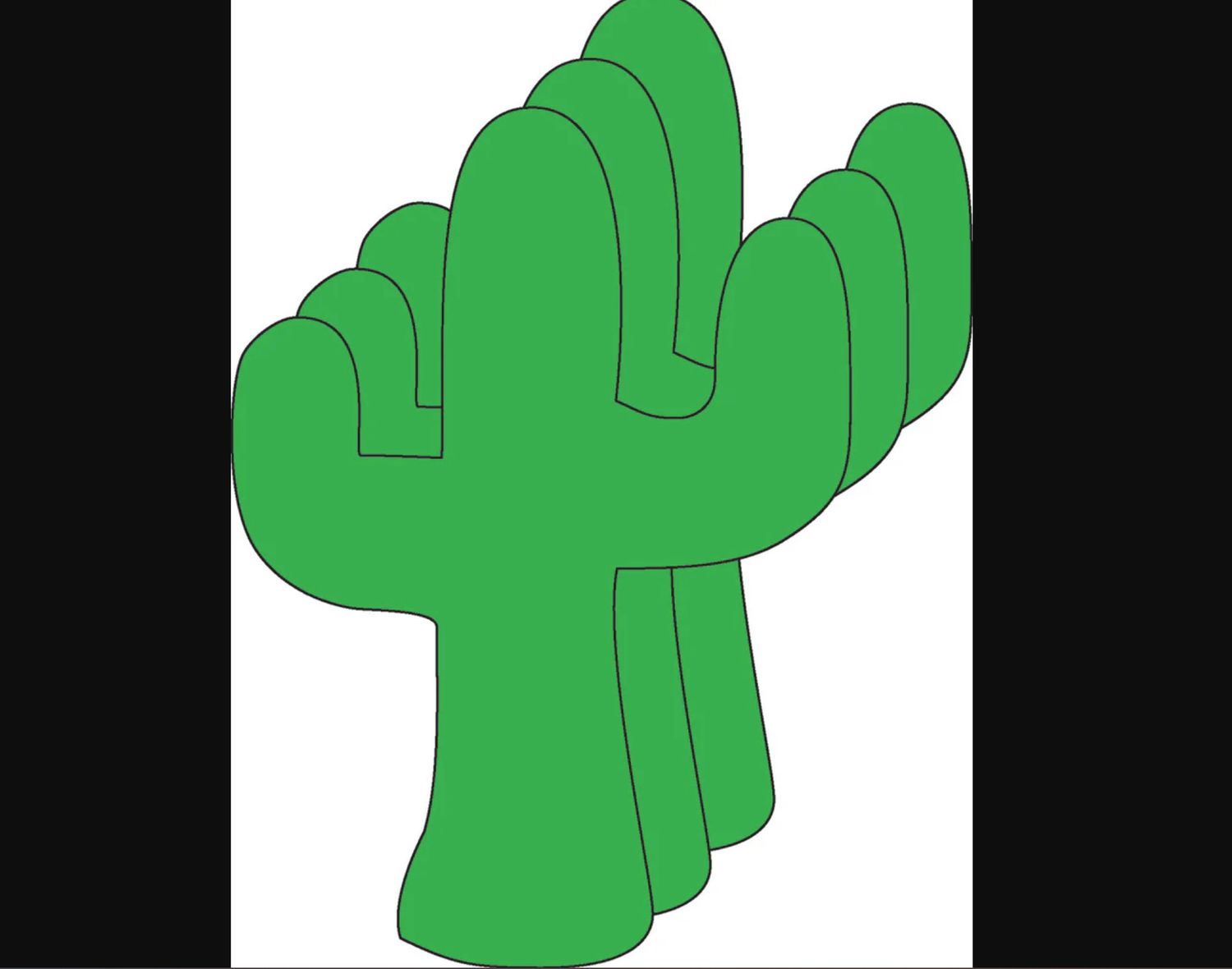 Large Single Color Cut-Out - Cactus
