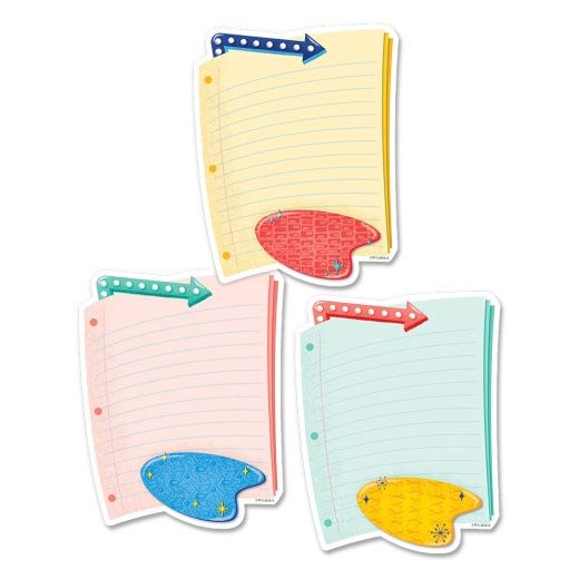 Mid-Century Mod Notebook Paper 6&quot; Designer Cut-Outs