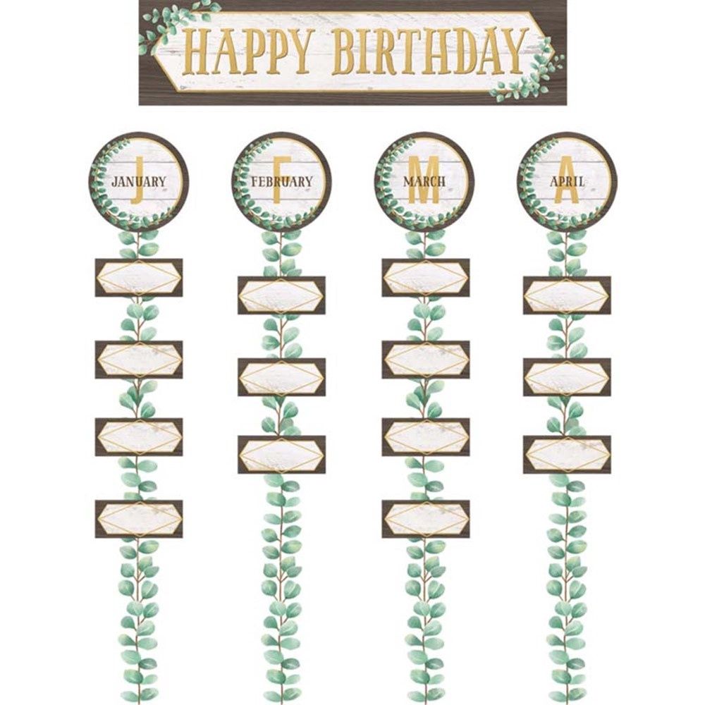 Eucalyptus Happy Birthday Bulletin Board Set