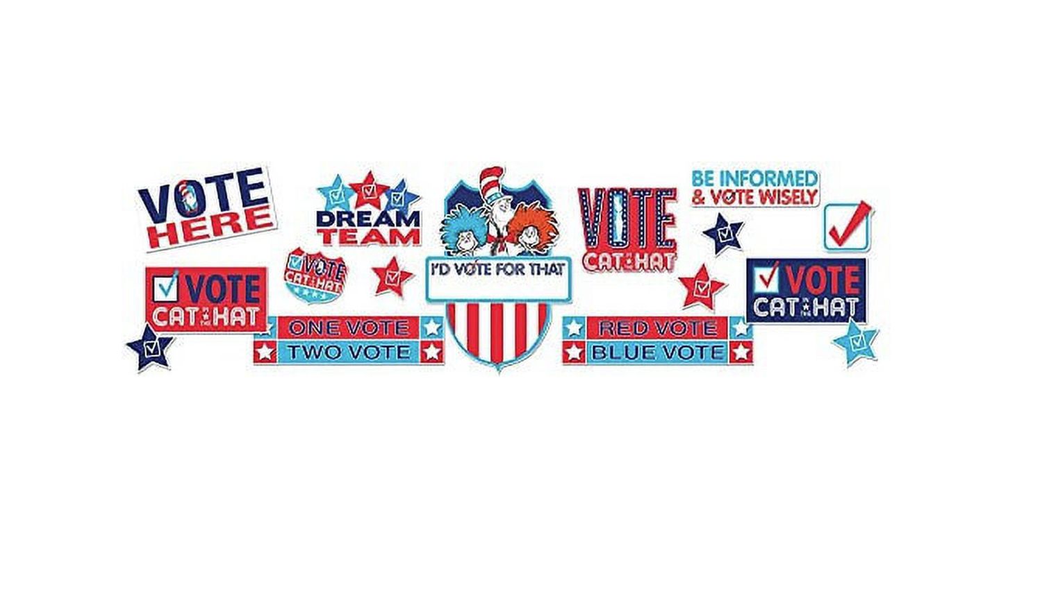 Dr. Seuss Cat in the Hat Vote for President Bulletin Board Set