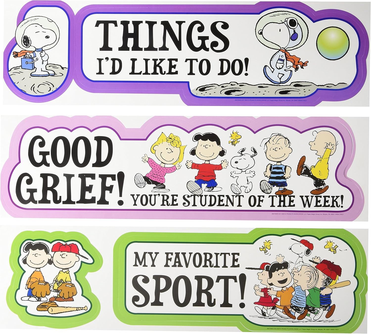 Peanuts Star of the Week Mini Bulletin Board Set