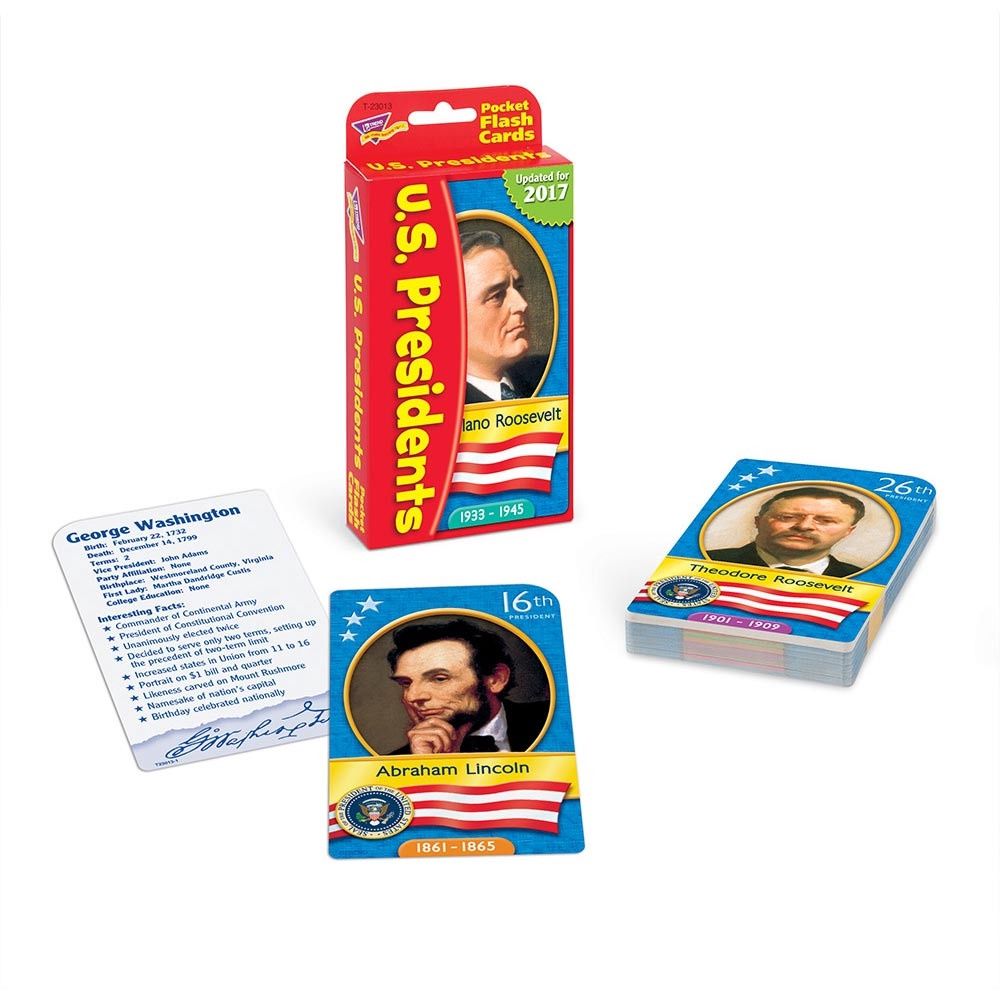 U.S. Presidents Pocket Flash Cards