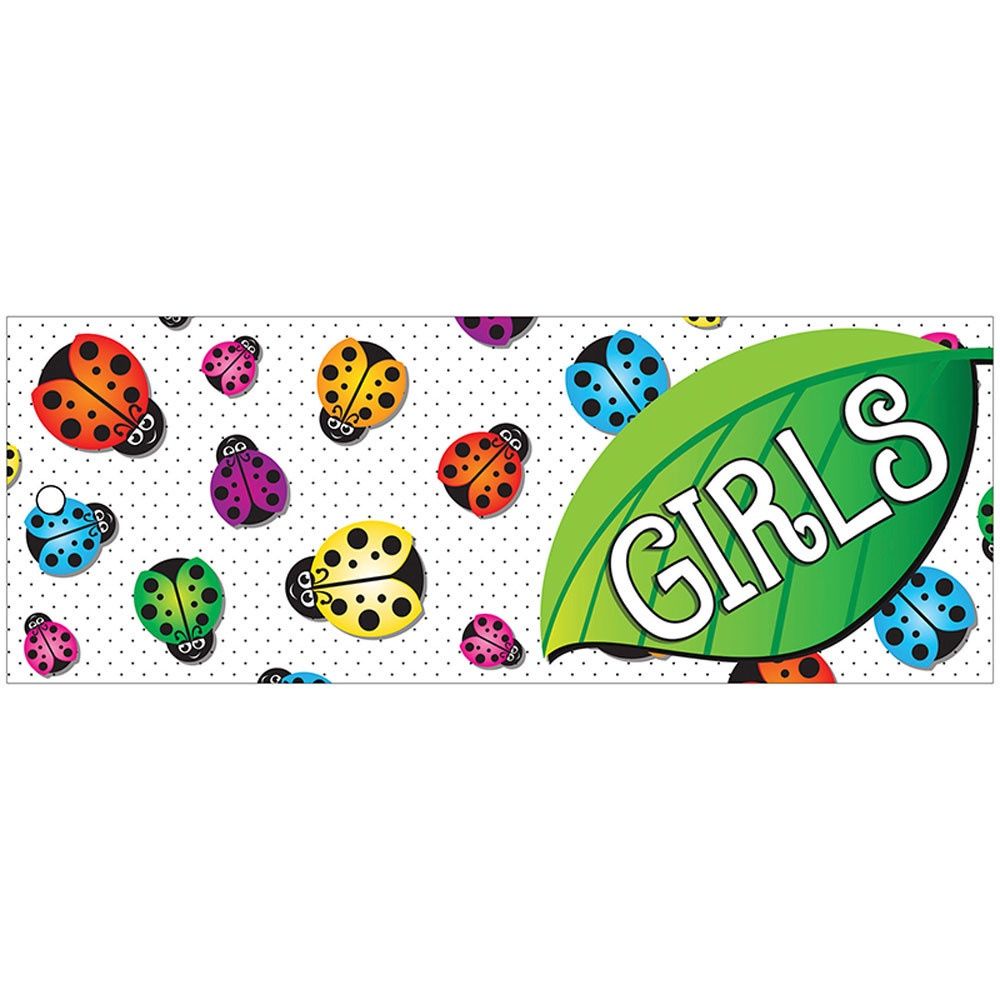 Laminated Hall Pass Ladybug Girls