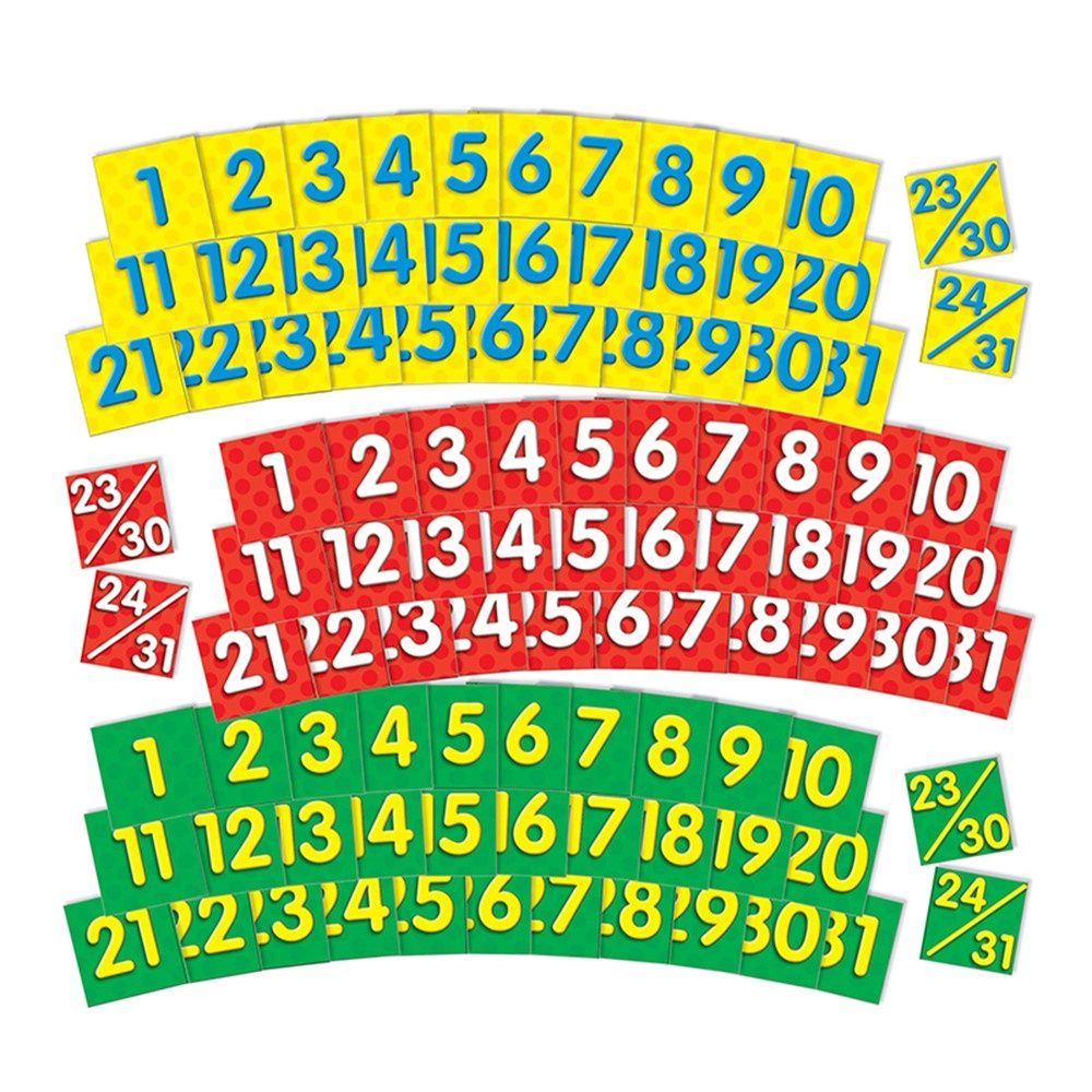 Calendar Dates (2 colored sets of dates) Pocket Chart Add-ons