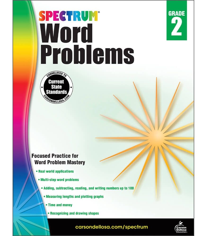 Spectrum Word Problems Workbook Grade 2 Paperback