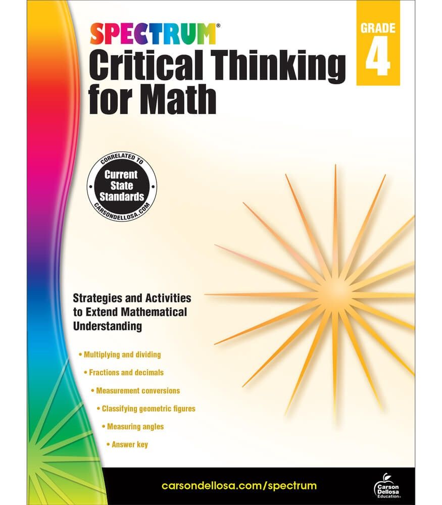 Spectrum Critical Thinking for Math Workbook Grade 4 Paperback
