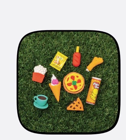 Snack Attack II 3D Erasers