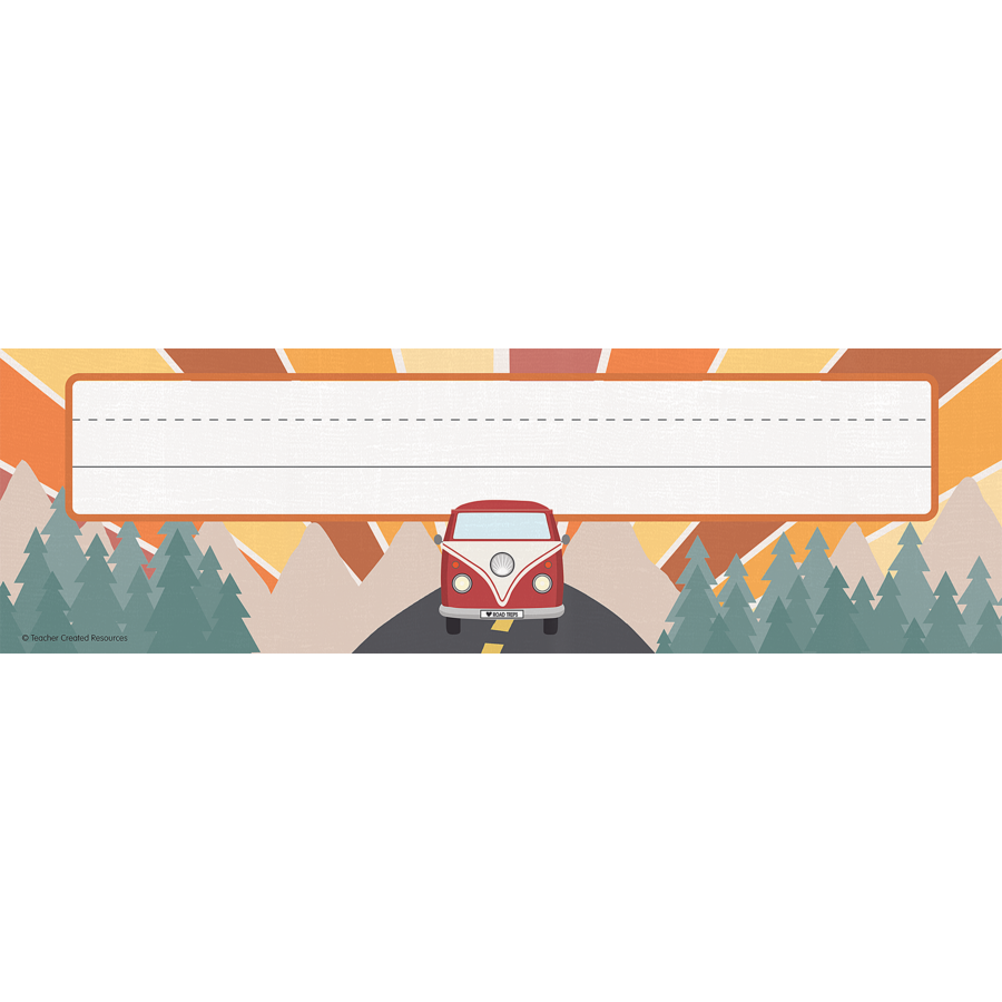 Moving Mountains Road Trip Flat Name Plates