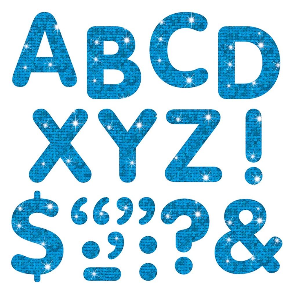 Blue Sparkle 2" STICK-EZE Sparkle Letters