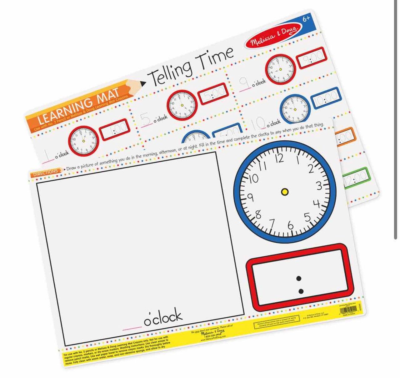 Telling Time Learning Mat
