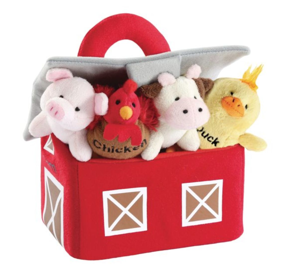 5-Piece Plush Barnyard Play Set With Animal Sounds