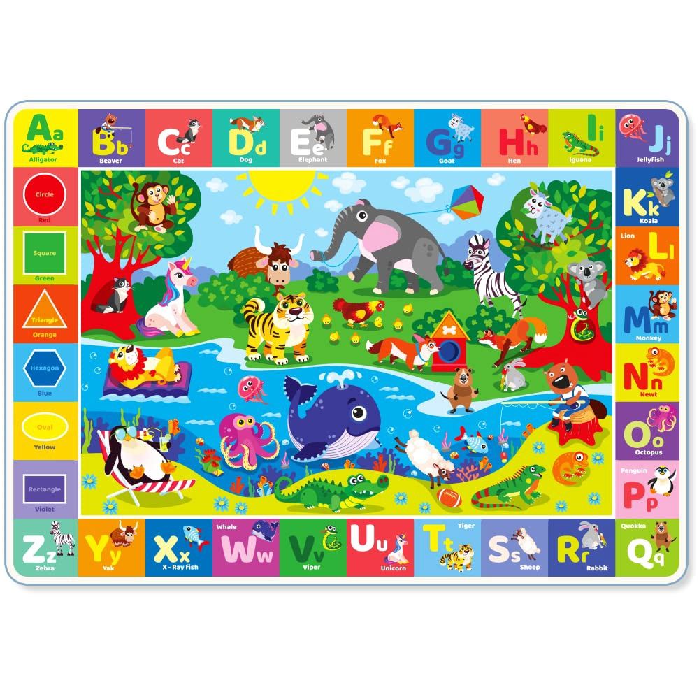 Small Baby Plush ABC Mat 60"x41" (3.5 ft x 5ft)