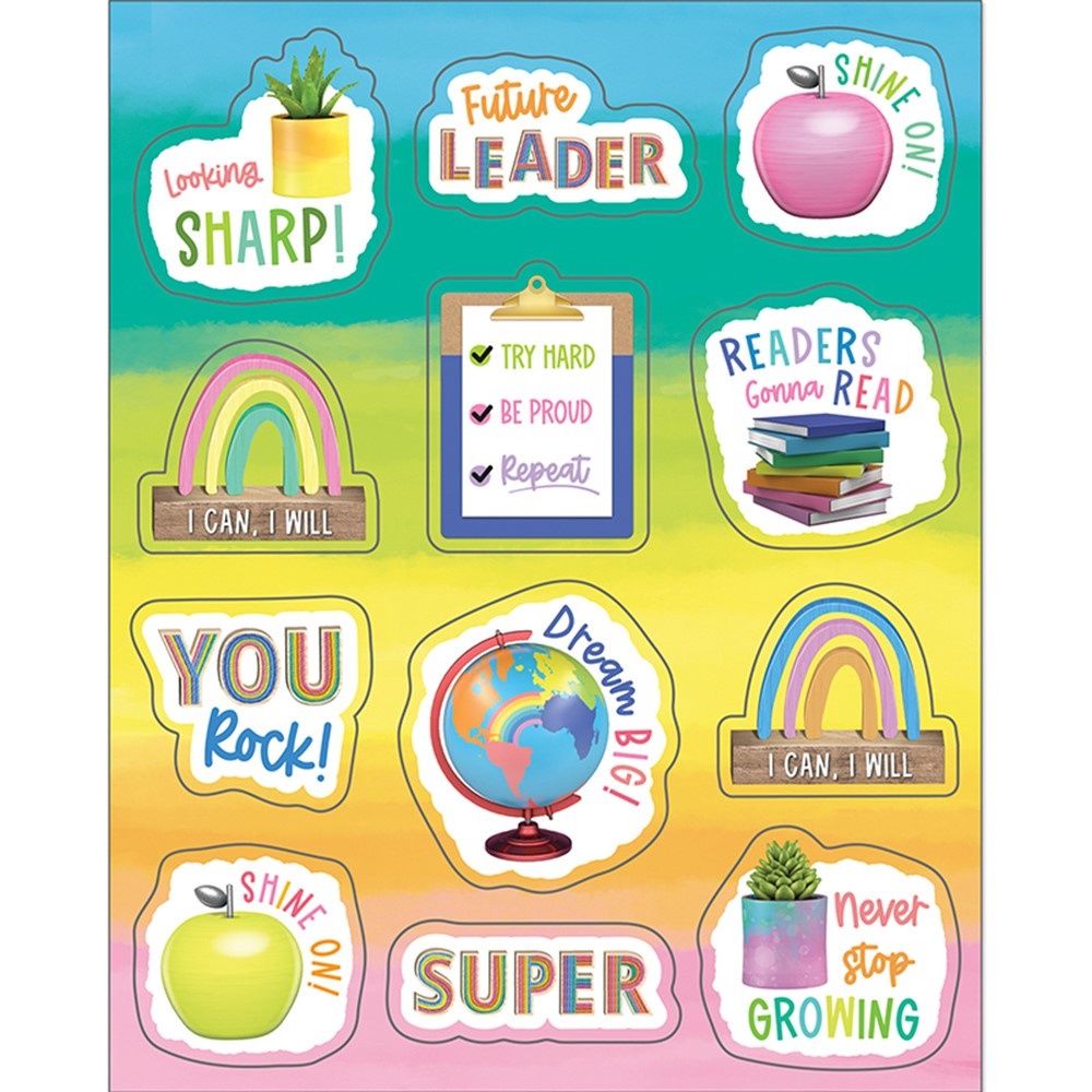 Creatively Inspired Motivators Shape Stickers, Pack of 72