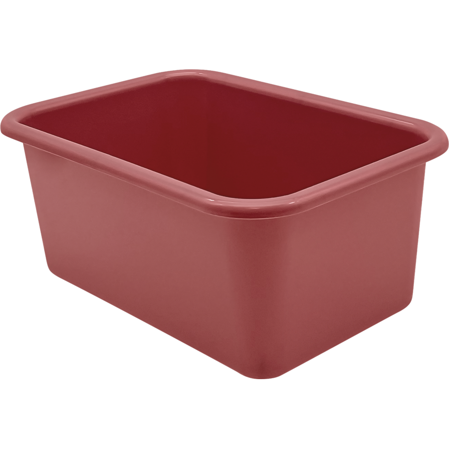 Deep Rose Small Plastic Storage Bin