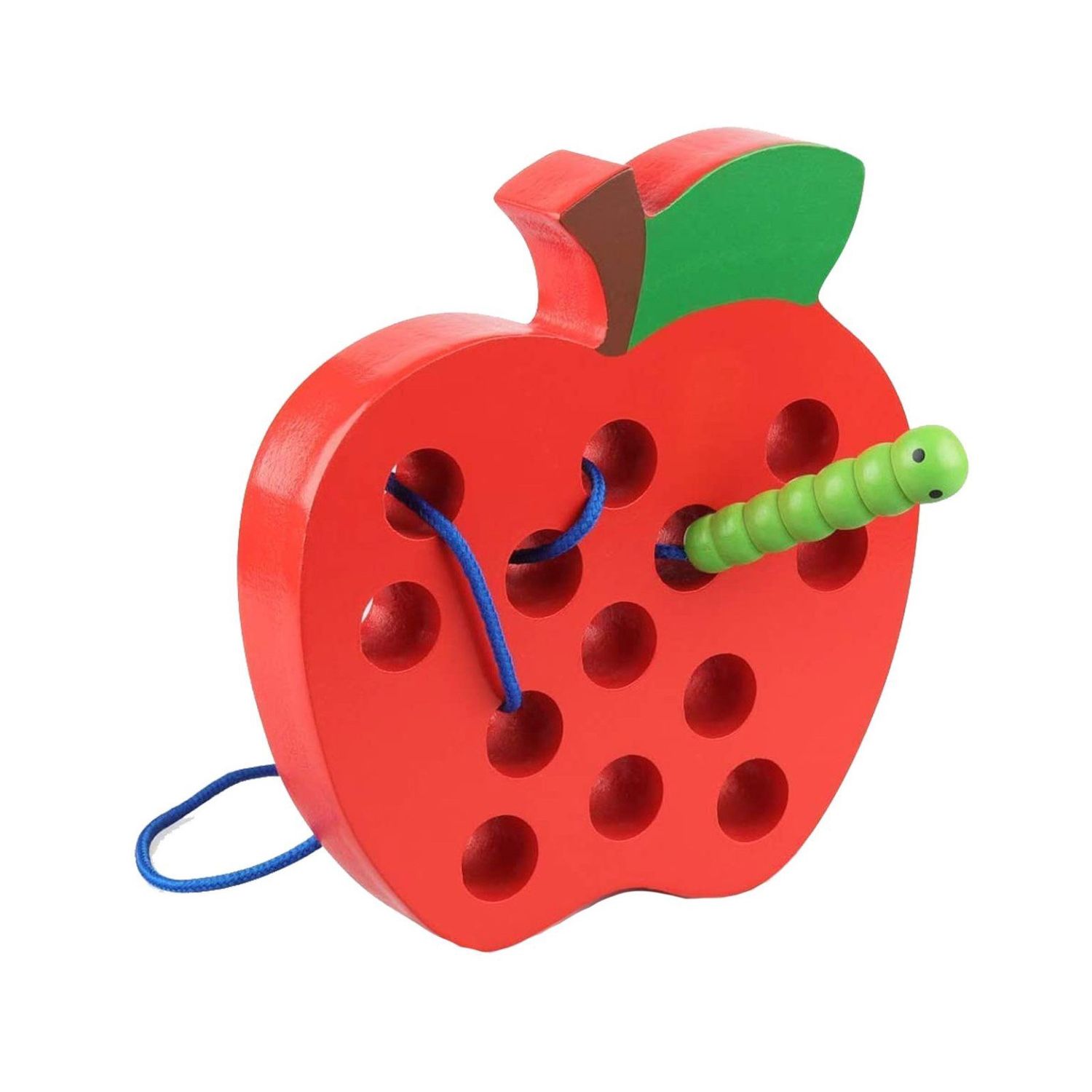 Wooden Lacing Apple Threading Learning Puzzle Toy