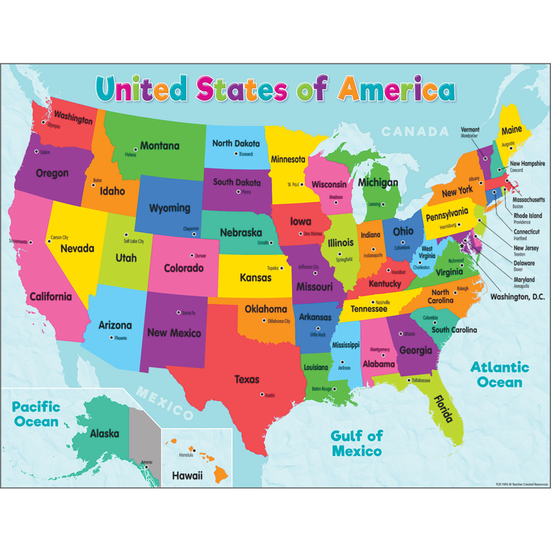 Colorful USA Map Chart