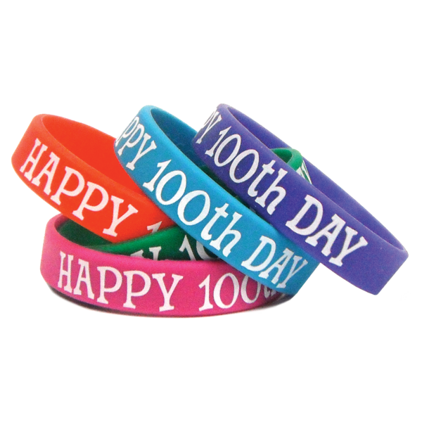 (10) 100 Day Wristbands