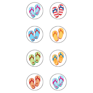 Flip Flops Mini Stickers