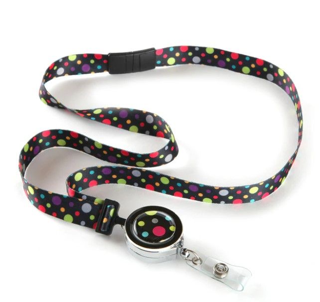 Polka Ribbon Lanyard