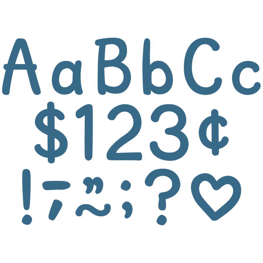 Slate Blue 4" Modern Classic Letters Combo Pack