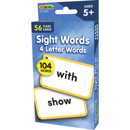 Sight Words Flash Cards - 4 Letter Words