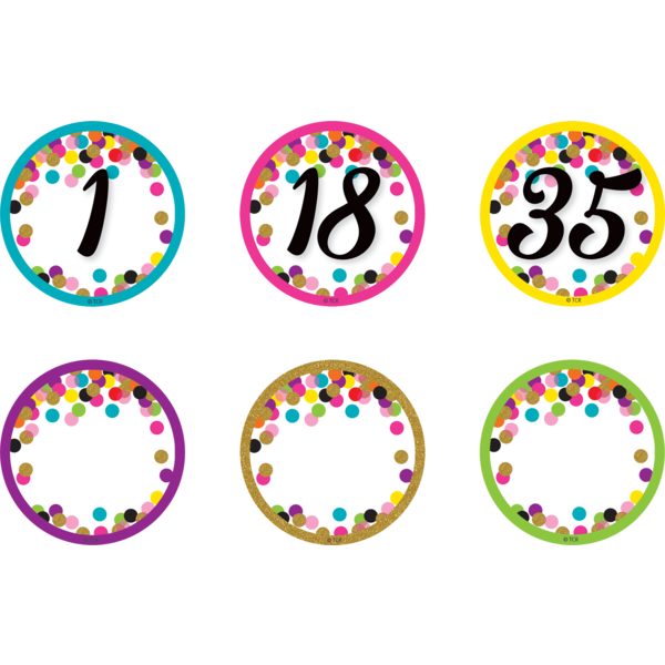 Confetti Numbers Magnetic Accents