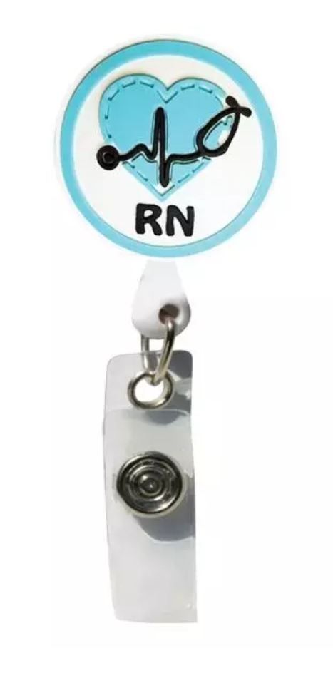 3D Retractable Badge Holder - Register Nurse