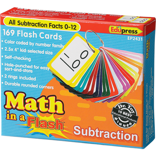 Math in a Flash Cards: Subtraction