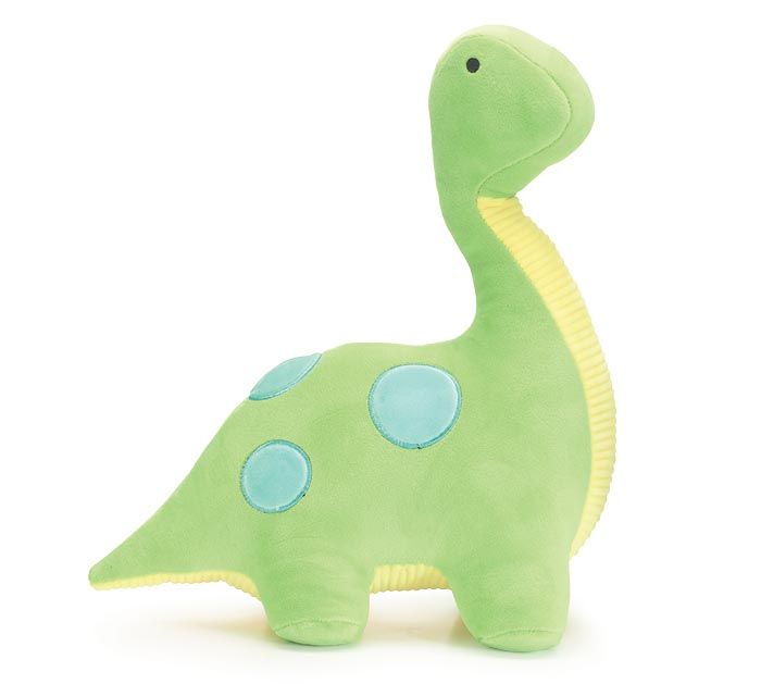 Plush Soft Green Dinosaur w/ Teal Spots