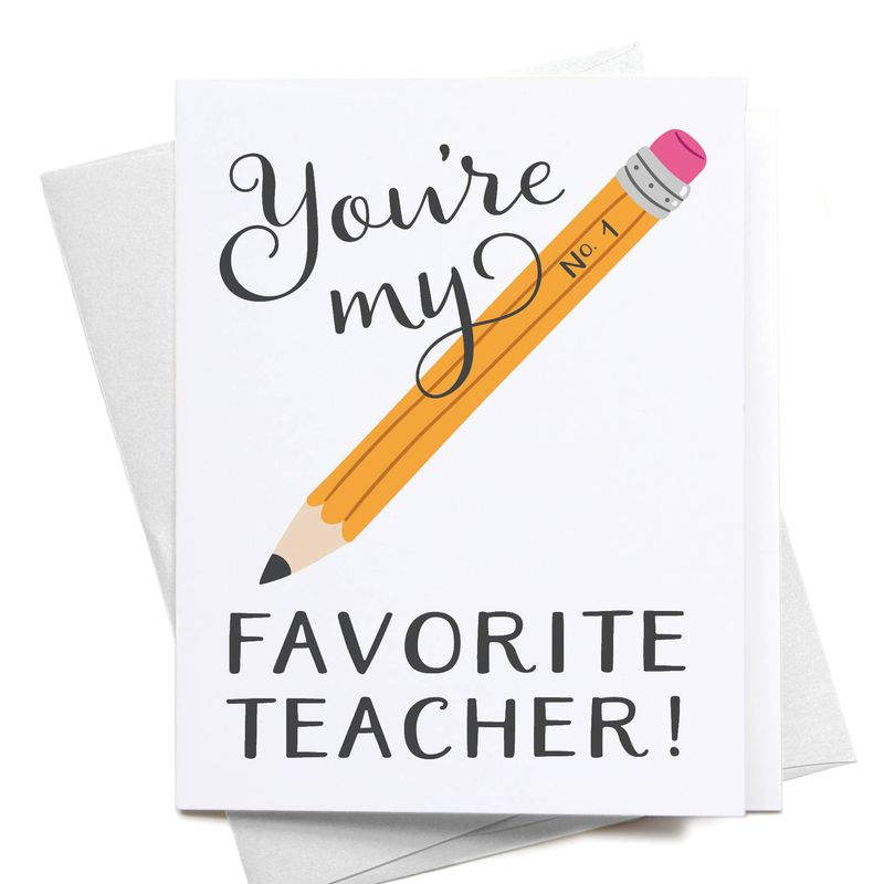 You're My No.1 Favorite Teacher Greeting Card