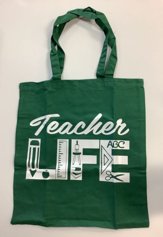 Forest Green Teacher Life Tote Bag