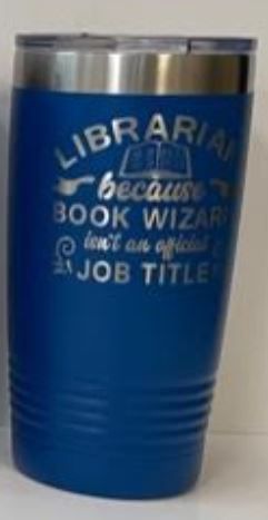 Blue 20oz Librarian Stainless Steel Tumbler