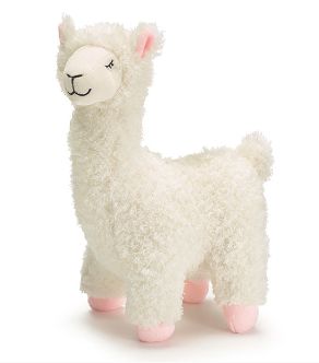 Standing White Llama Plush 12"