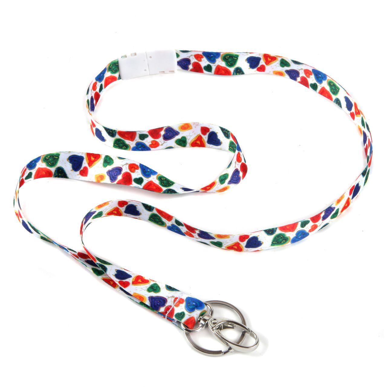 From the Heart Ribbon Lanyard w/ Hook and Key Ring