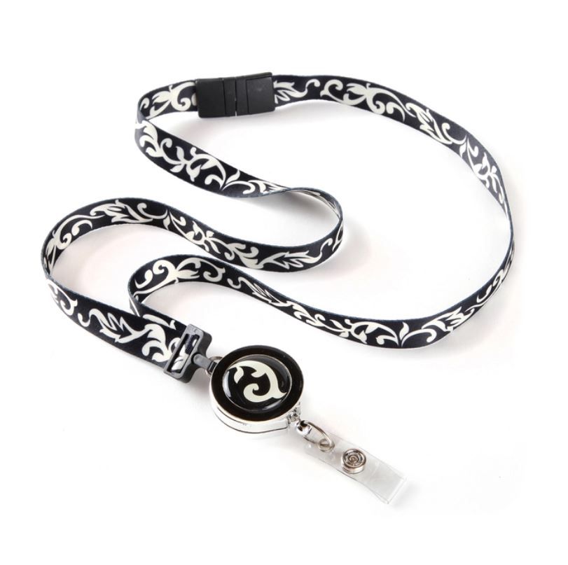 Ebony and Ivory Ribbon Lanyard