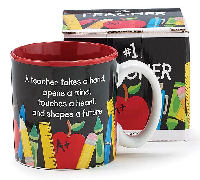 TEACHERS COUNT CERAMIC MUG W/ BOX 13oz
